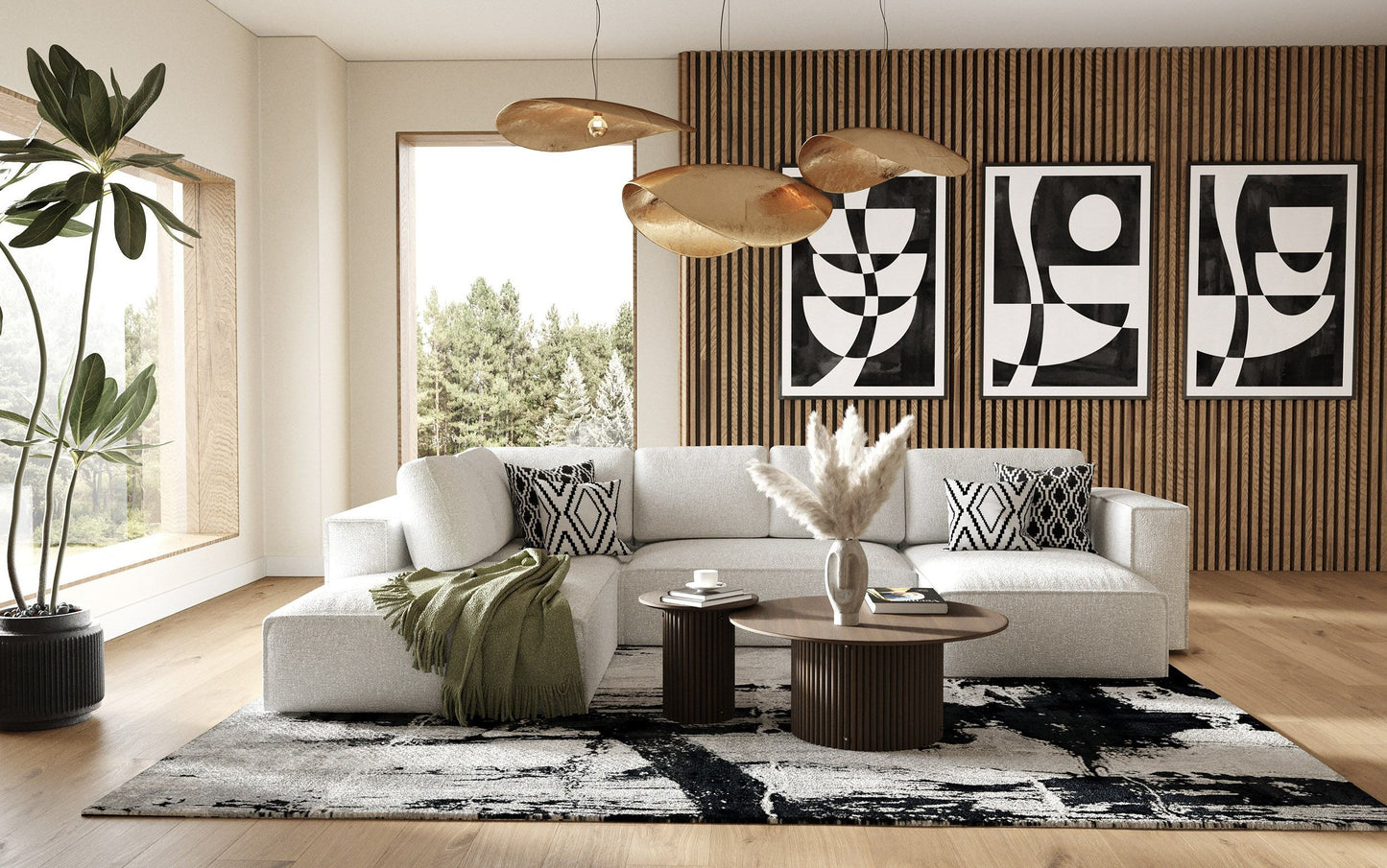 Modrest - Lusk Modern Mid Century Coffee & End Table Set
