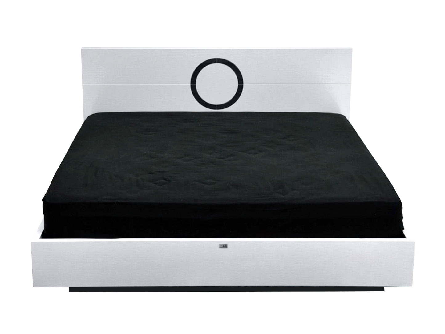 A&X Ovidius - Modern White Crocodile Lacquer Bed