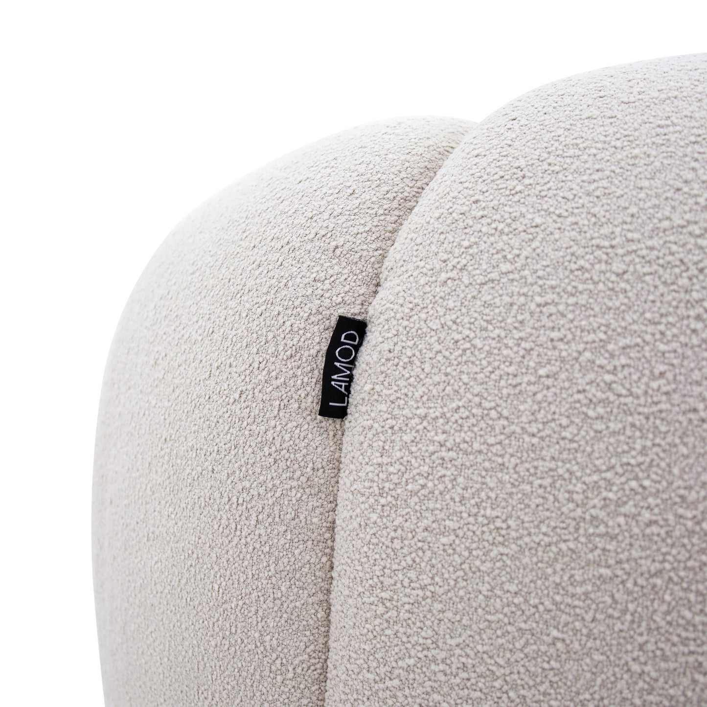 Divani Casa Yolonda - Modern Curved Beige Fabric Chair