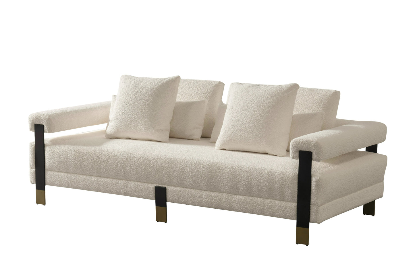 Divani Casa Stratford - Modern Off-White Fabric Sofa Set