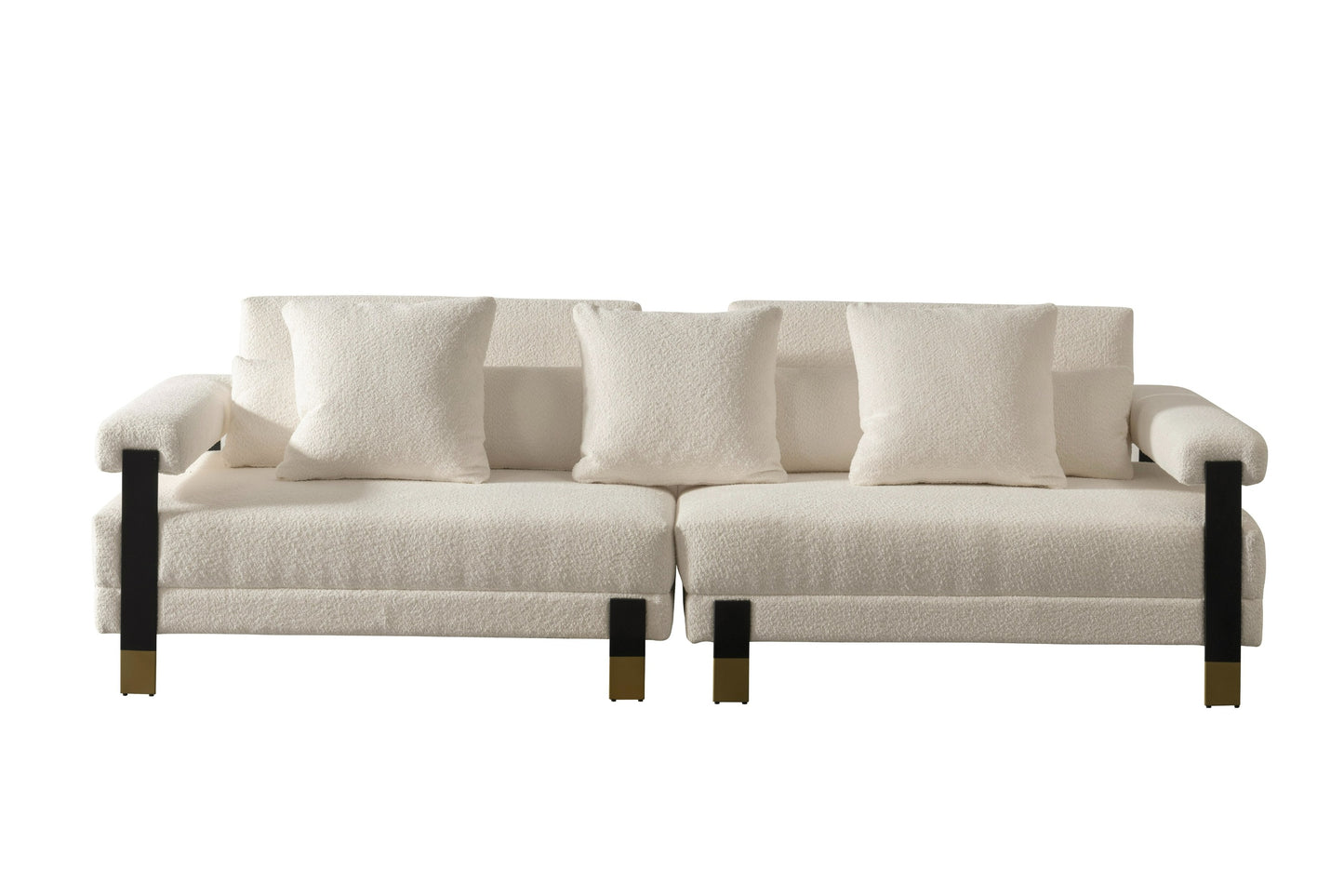 Divani Casa Stratford - Modern Off-White Fabric Sofa Set