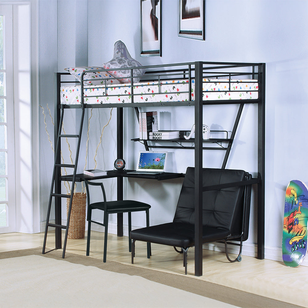 Senon Twin Loft Bed W/Desk