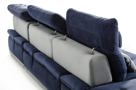 David Ferrari Daiquiri Italian Modern Blue & Grey Modular Sectional Sofa