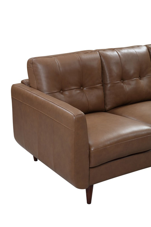 Divani Casa Lyman - Modern Brown Sofa