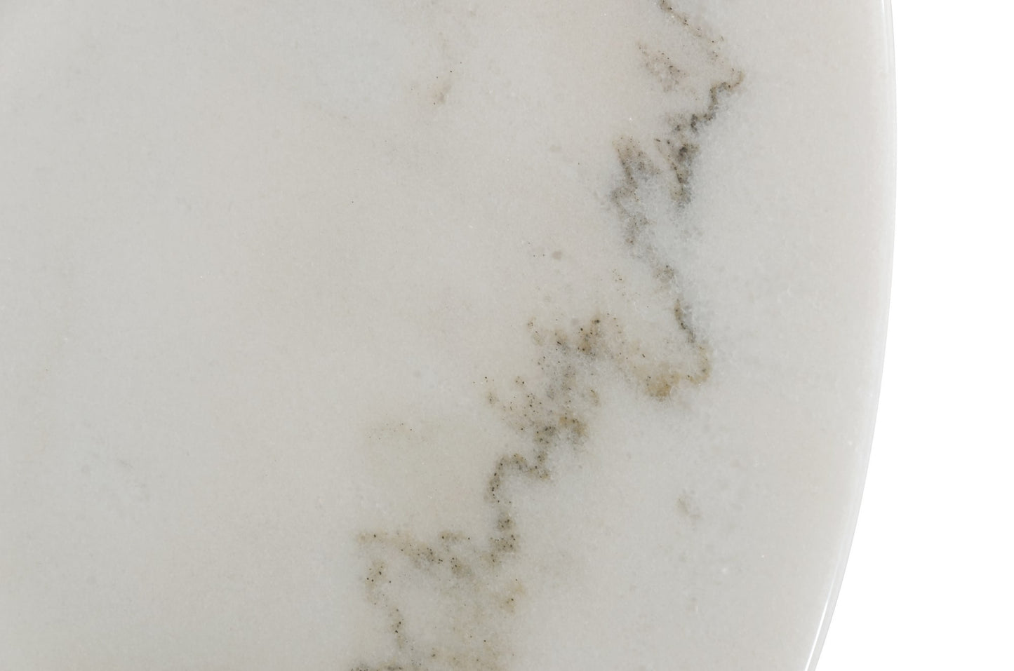 Modrest Fairway - Glam White Marble and Brushed Gold End Table