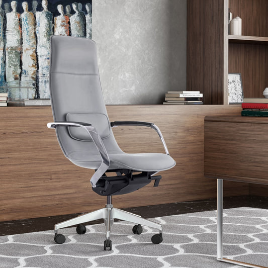 Modrest Nadella - Modern Grey High Back Executive Office Chair