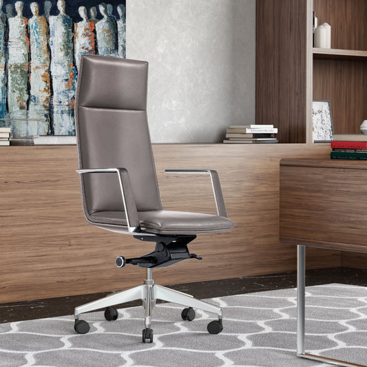 Modrest Gorsky- Modern Grey High Back Executive Office Chair
