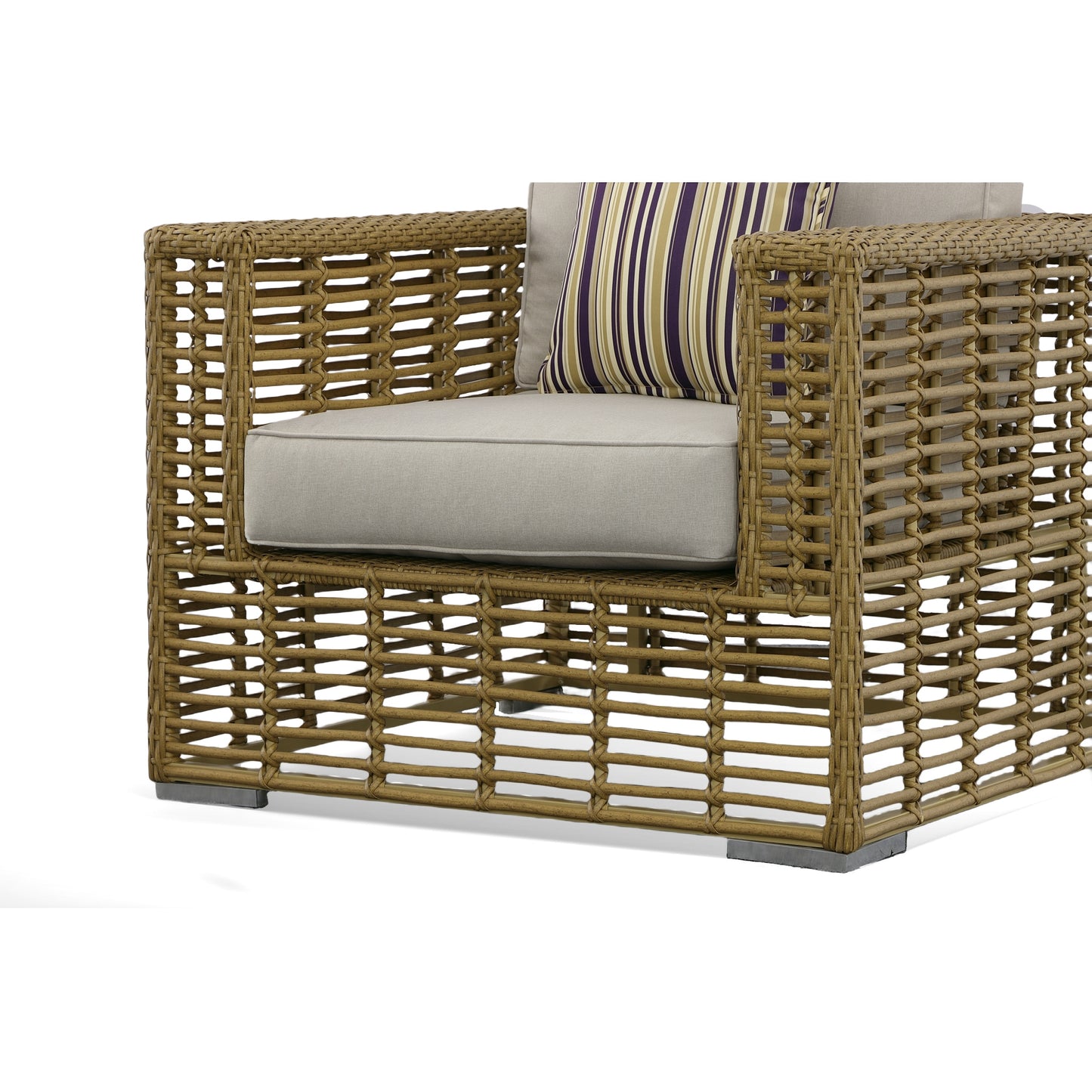 Renava Ko Tao - Outdoor Beige + Wicker Lounge Chair