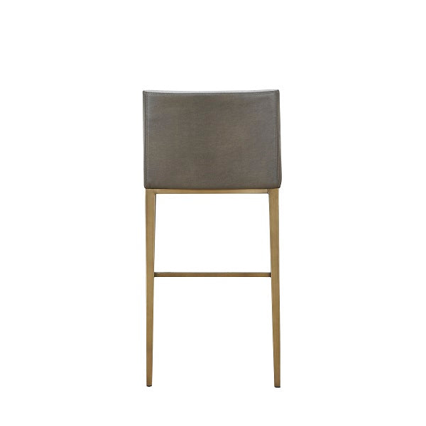 Modrest Fairview - Contemporary Grey + Brass Bar Stool