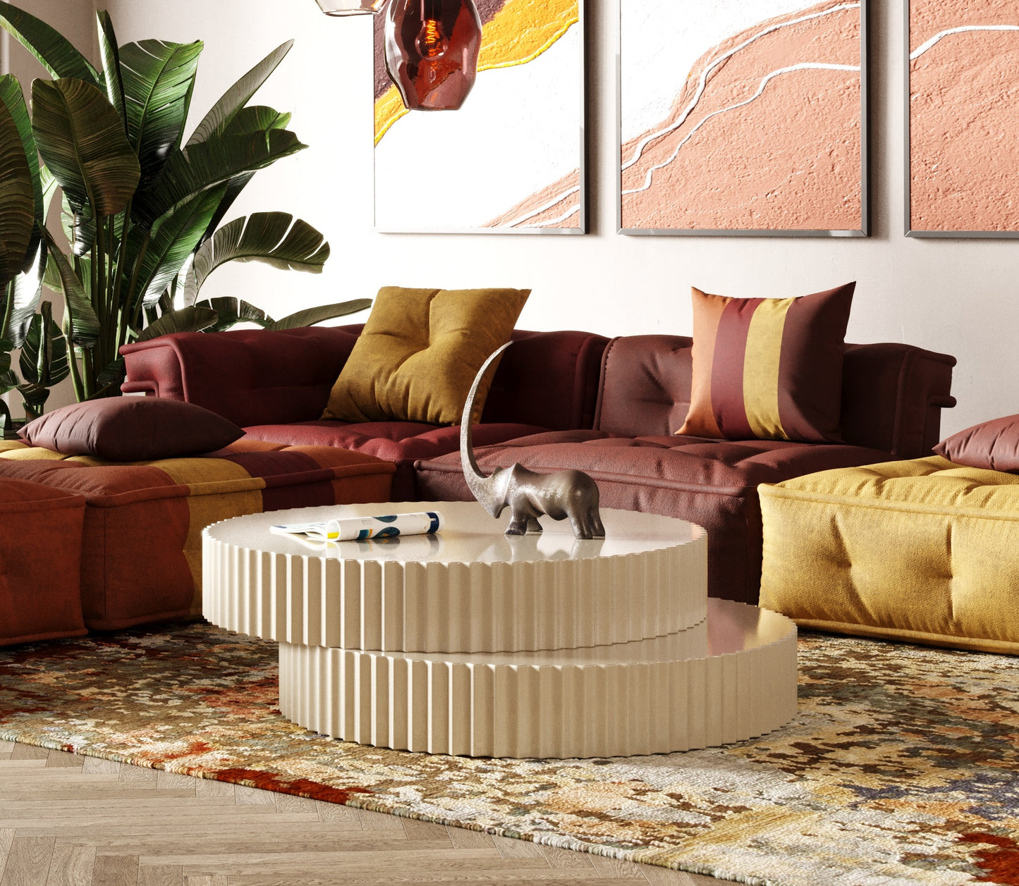 Modrest - Jacinto Modern Round Coffee Table