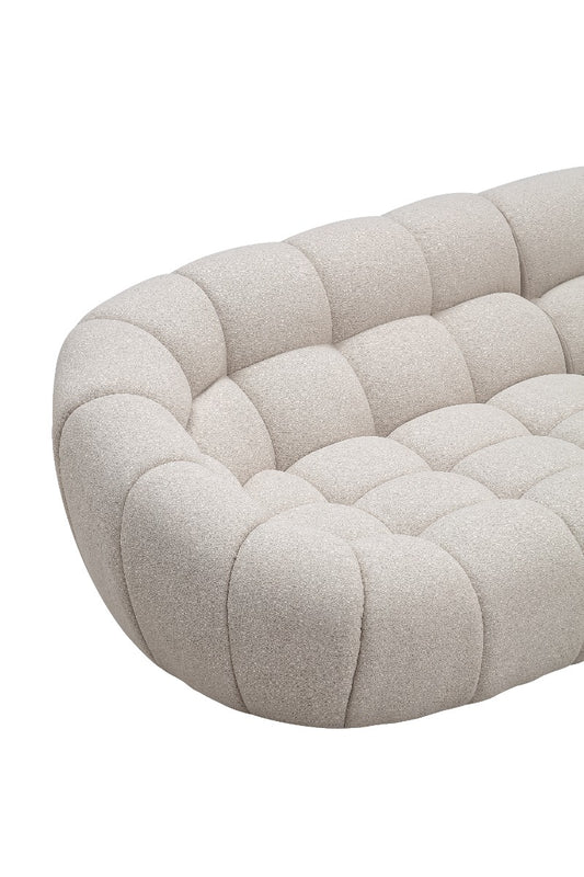 Divani Casa Yolonda - Modern Beige Curved Sectional Sofa