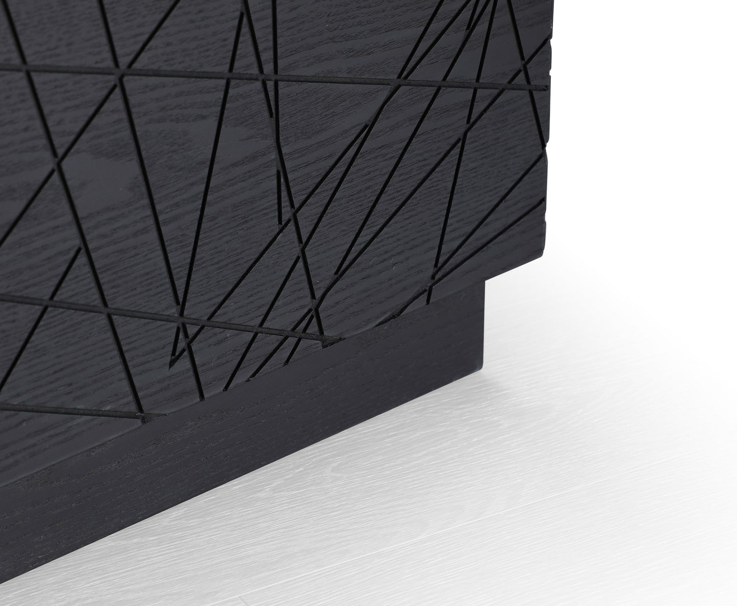 Modrest Kenda - Modern Black Oak Square Coffee Table With Storage