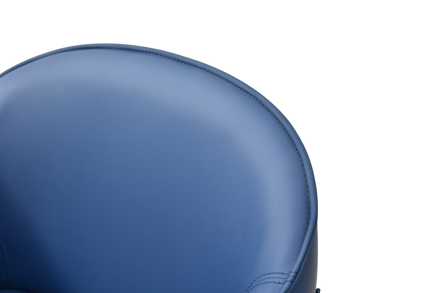 Modrest Calderon - Modern Blue & Beige Vegan Leather Counter Chair