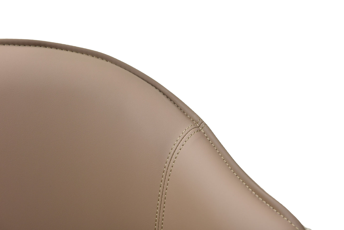 Modrest Calderon - Modern Brown & Beige Vegan Leather Counter Chair