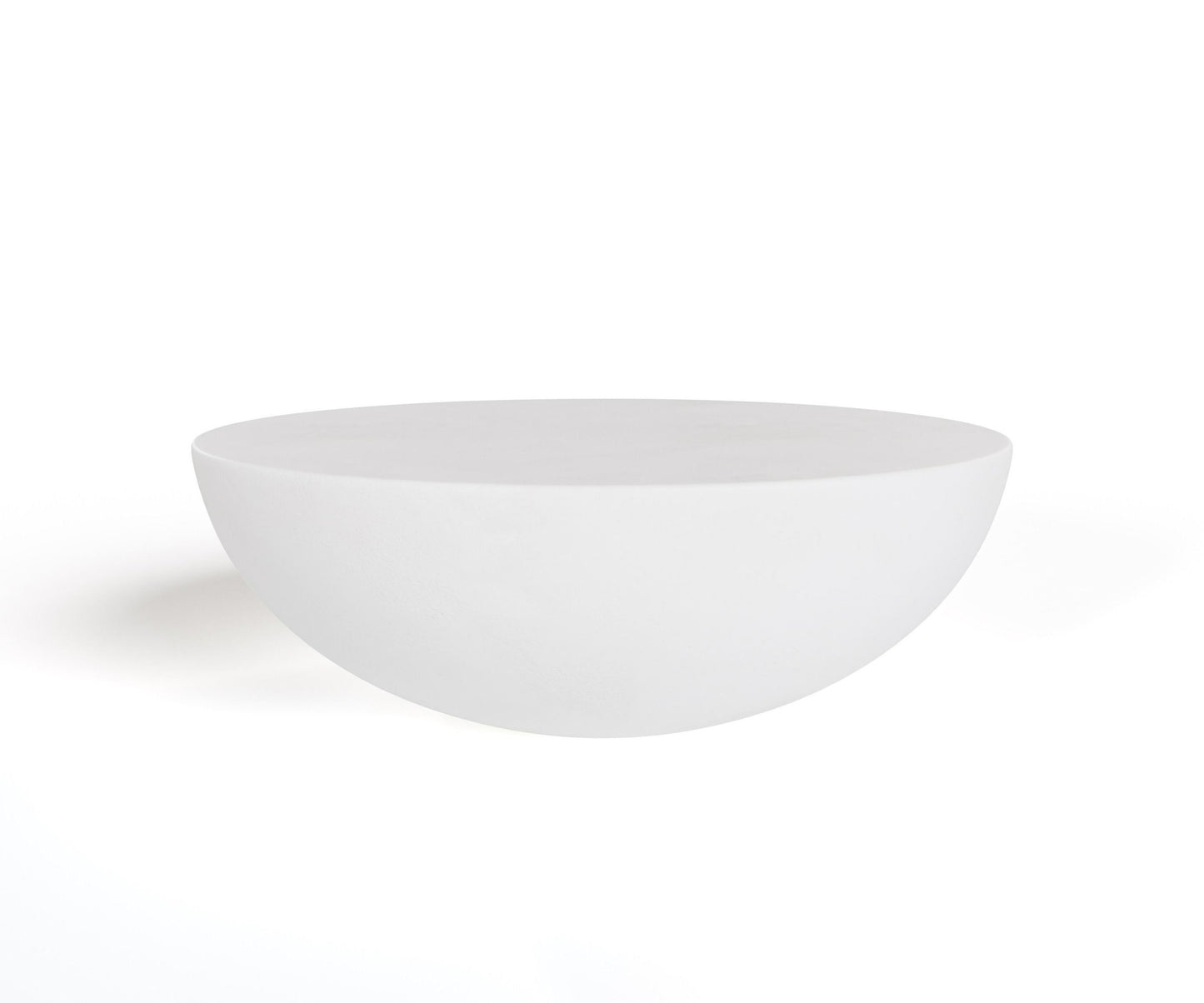 Modrest Bronte - Modern White Concrete Round Coffee Table
