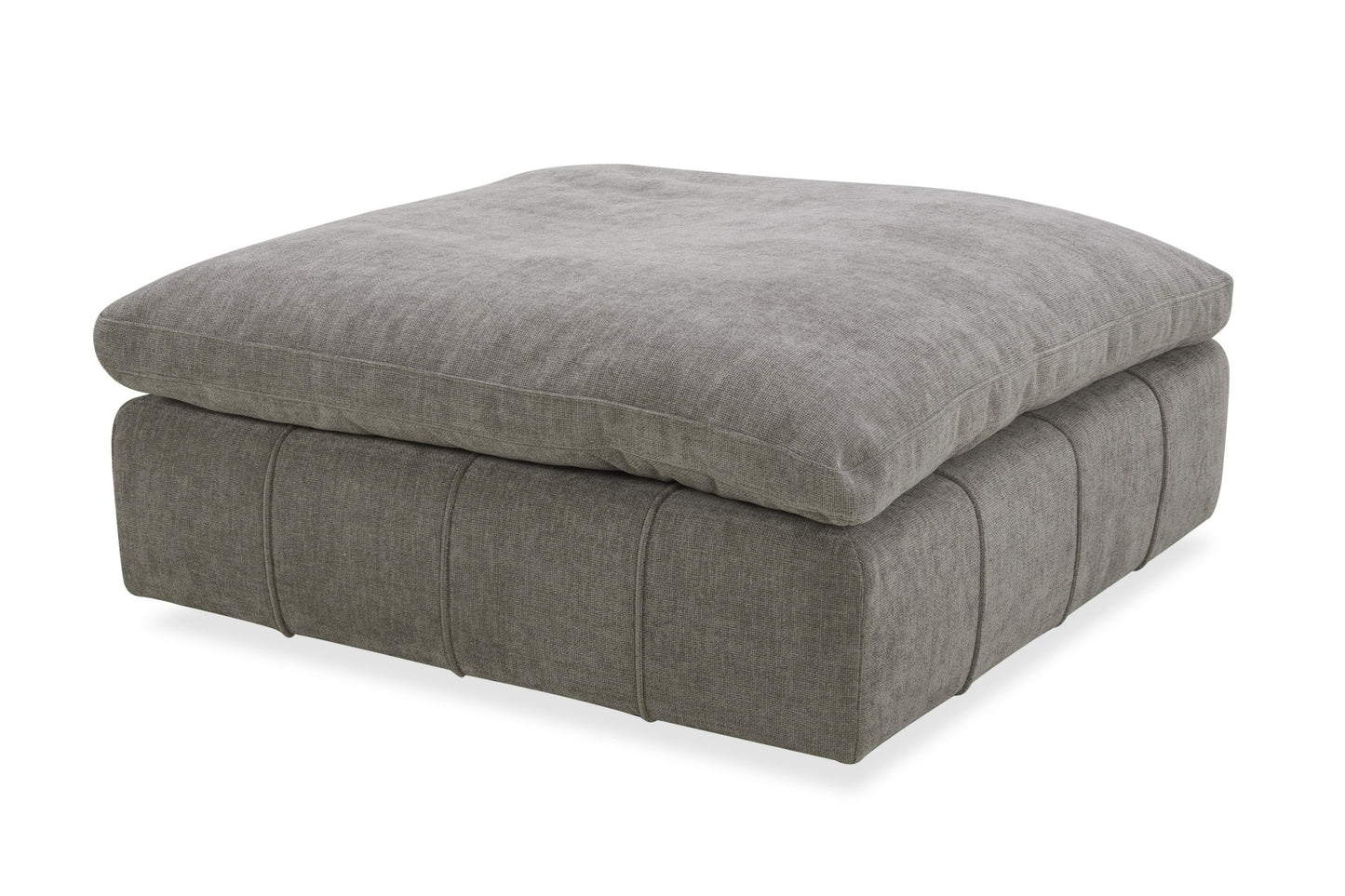 Divani Casa Vicki - Modern Grey Fabric Modular Sectional Sofa + Ottoman