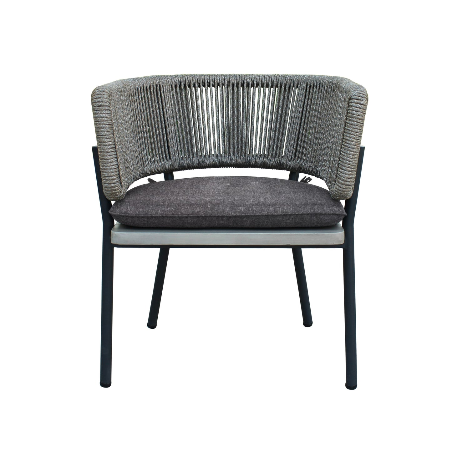 Renava Suntide - Outdoor Grey Fabric + Grey Acacia + Beige Rattan Dining Set