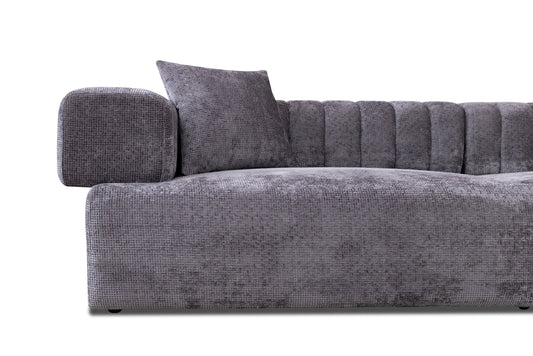 Divani Casa Moreno - Modern Grey Fabric 4-Seater Sofa