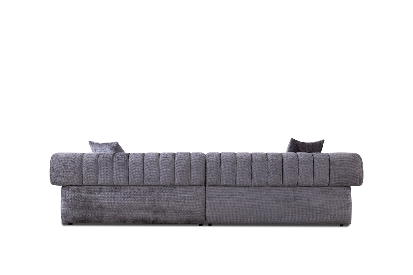 Divani Casa Moreno - Modern Grey Fabric 4-Seater Sofa