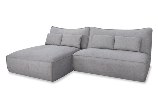 Divani Casa Racine - Modern Grey Fabric Modular Sectional Sofa