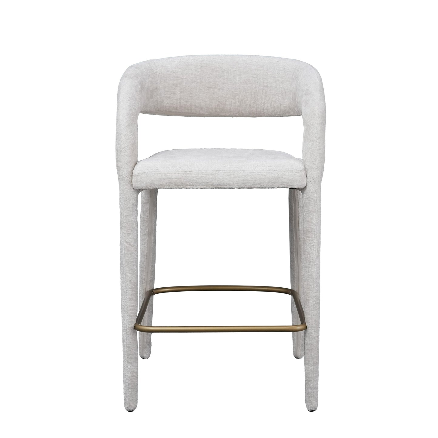 Modrest Faerron - Modern Light Grey Fabric Counter Chair
