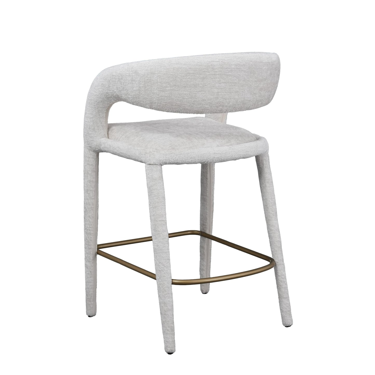 Modrest Faerron - Modern Light Grey Fabric Counter Chair