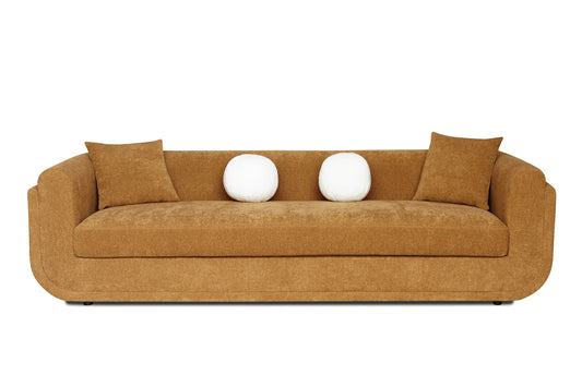 Divani Casa Tiene - Modern Orange Fabric Sofa Set