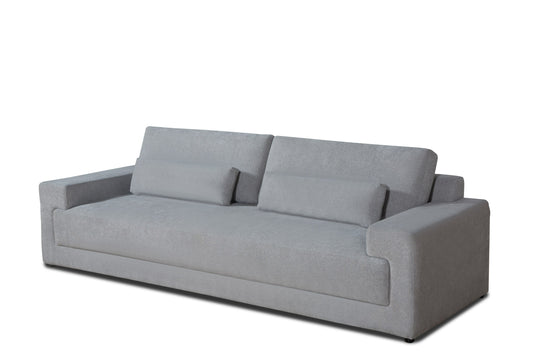 Divani Casa Loki - Modern Grey Fabric 4-Seat Sofa