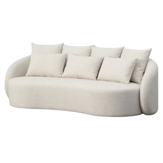 Renava Tabarca - Outdoor Beige Fabric 3 Seat Sofa