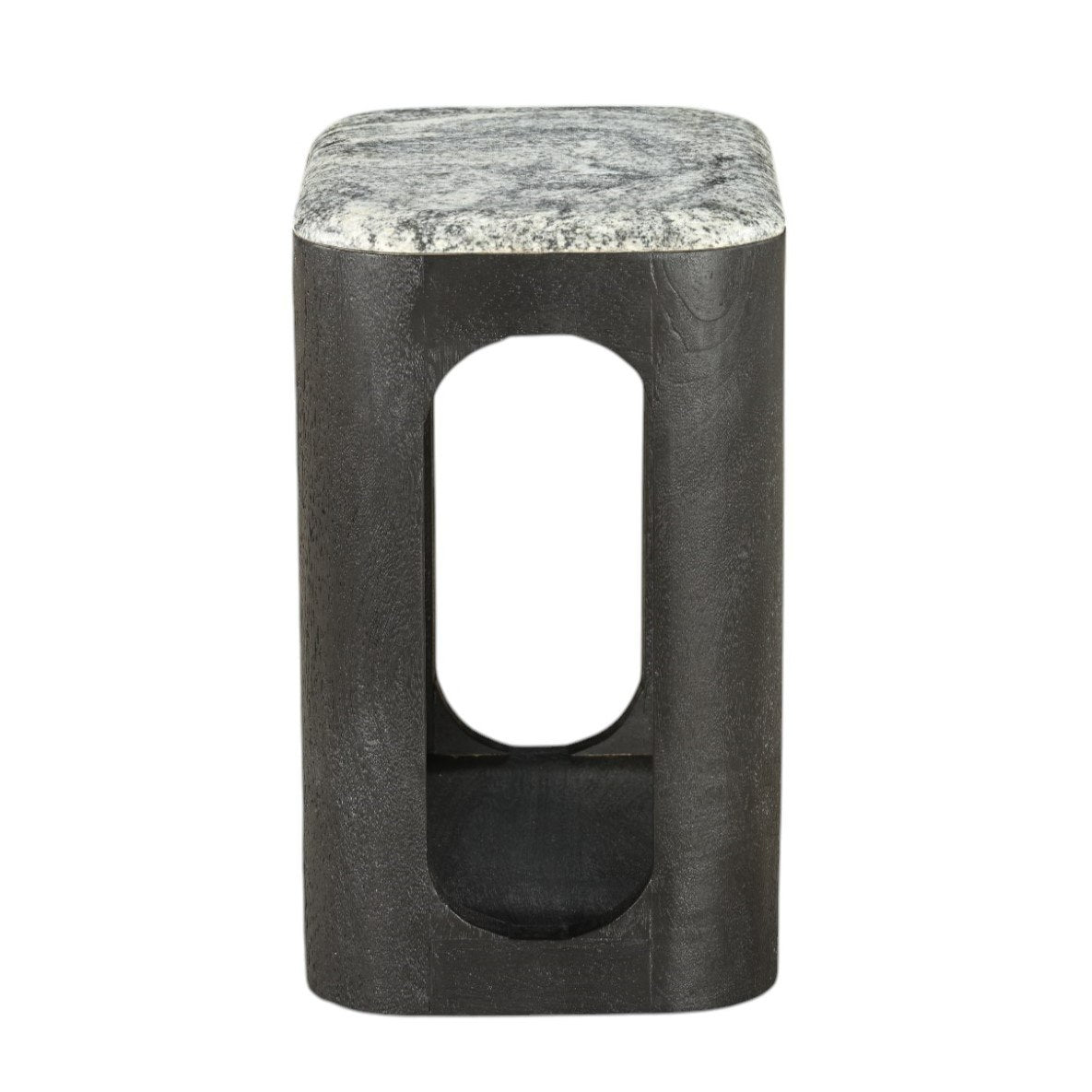 Modrest Marco - Modern Black & White Granite End Table