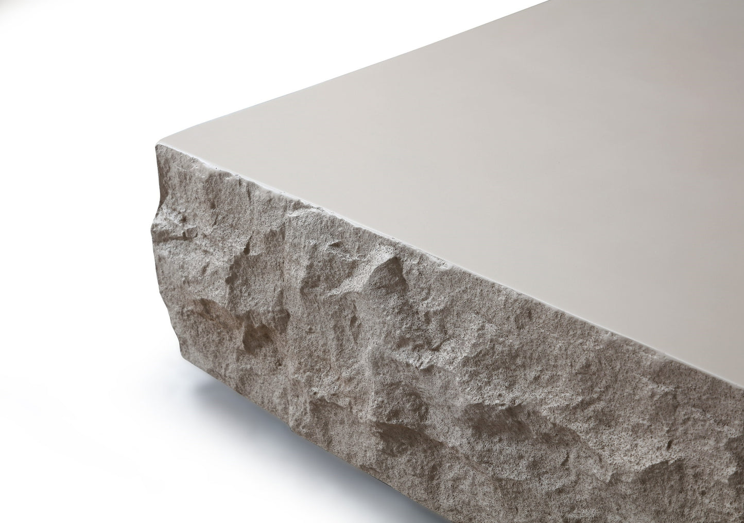 Modrest Quarry - Modern Beige Square Coffee Table