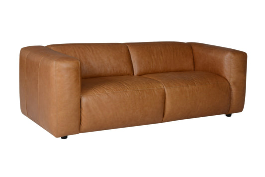 Divani Casa Atka - Modern Brown Leather Sofa
