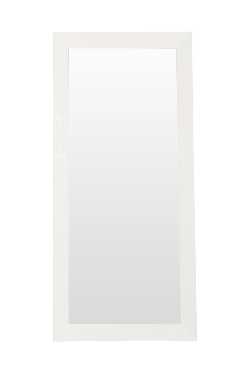 A&X Regal - Modern White Crocodile Floor Mirror