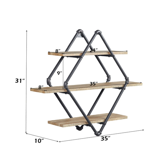 Brantley Wall Rack W/3 Shelves