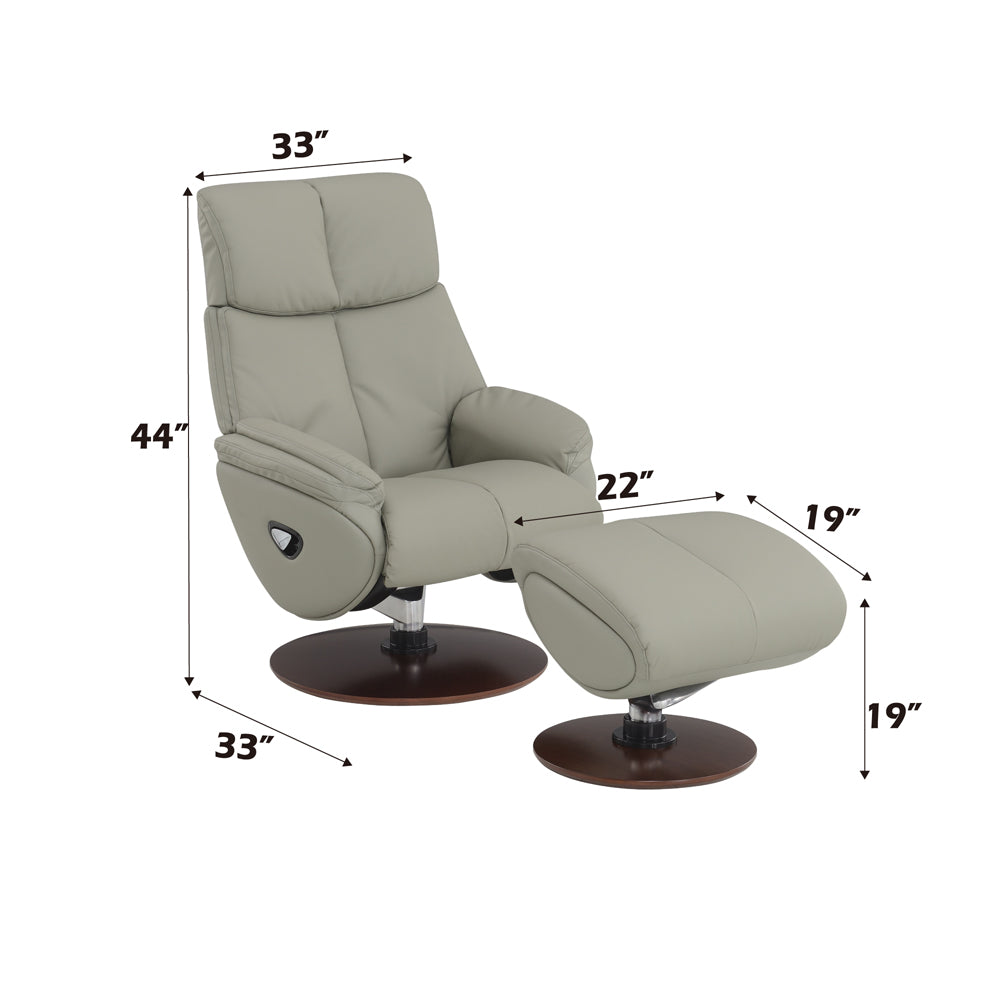 Kandoro MOTION ACCENT CHAIR W/SWIVEL & OTTOMAN