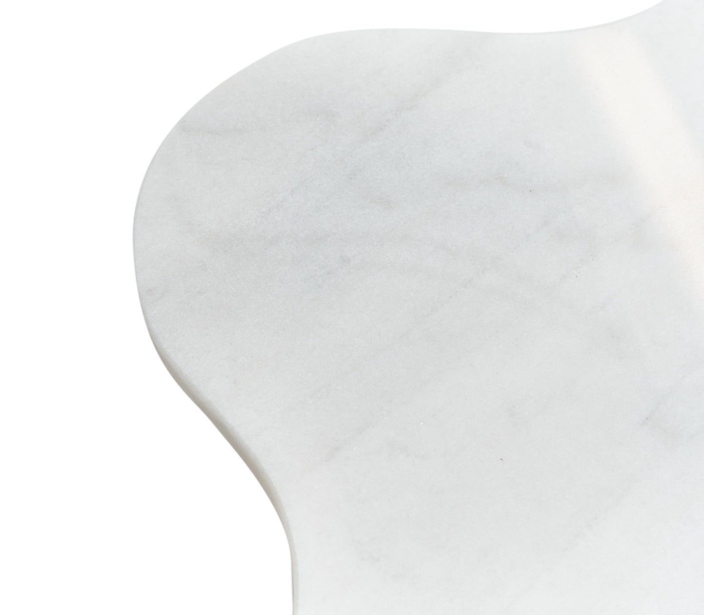 Modrest Aleidy - White Marble + Black Metal End Table