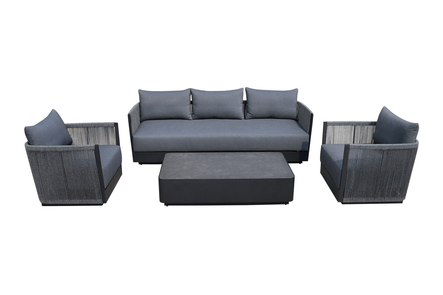 Renava Bali - Outdoor Black and Grey Sofa Set