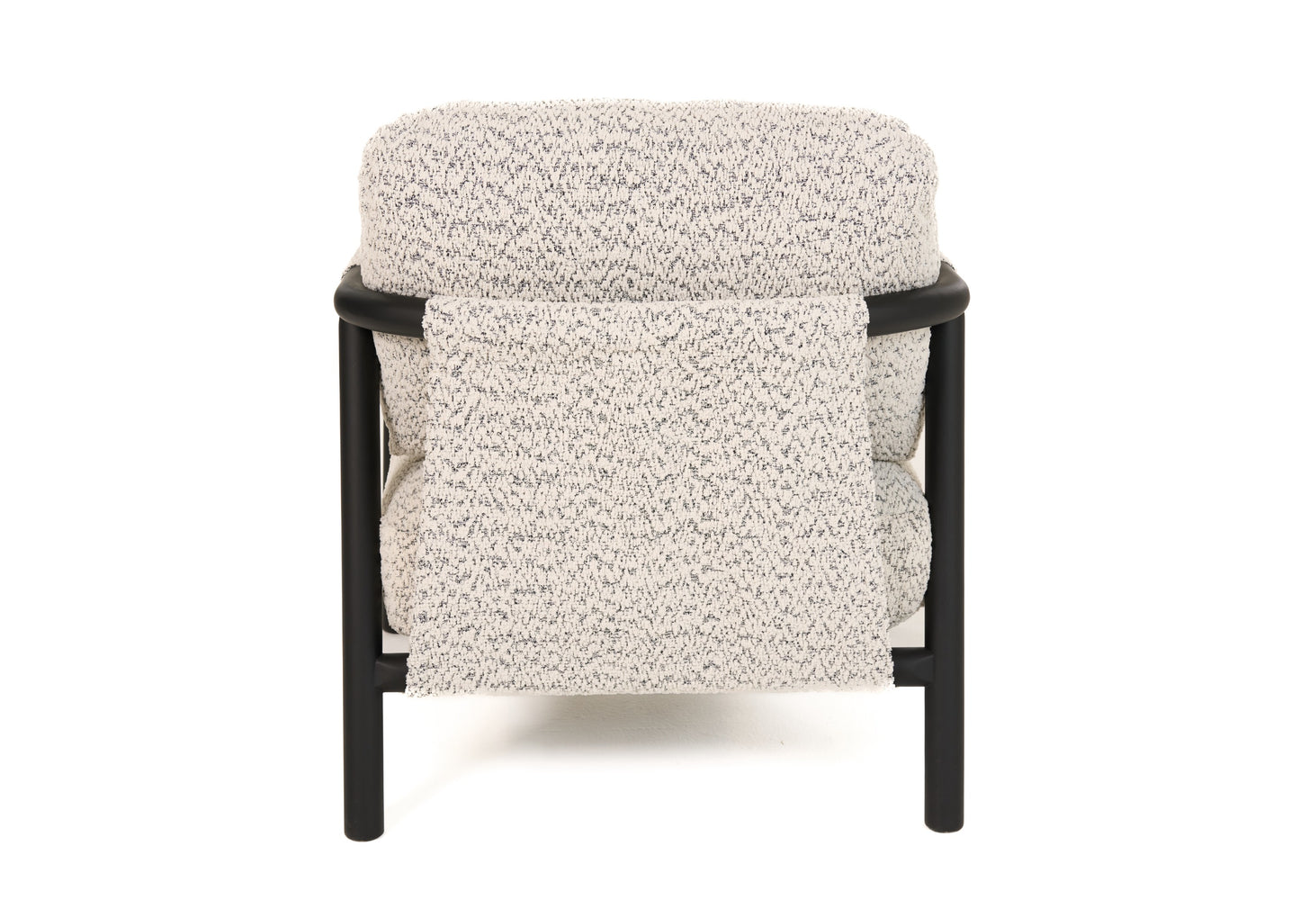 Modrest Balko - Modern Grey Fabric + Black Accent Chair
