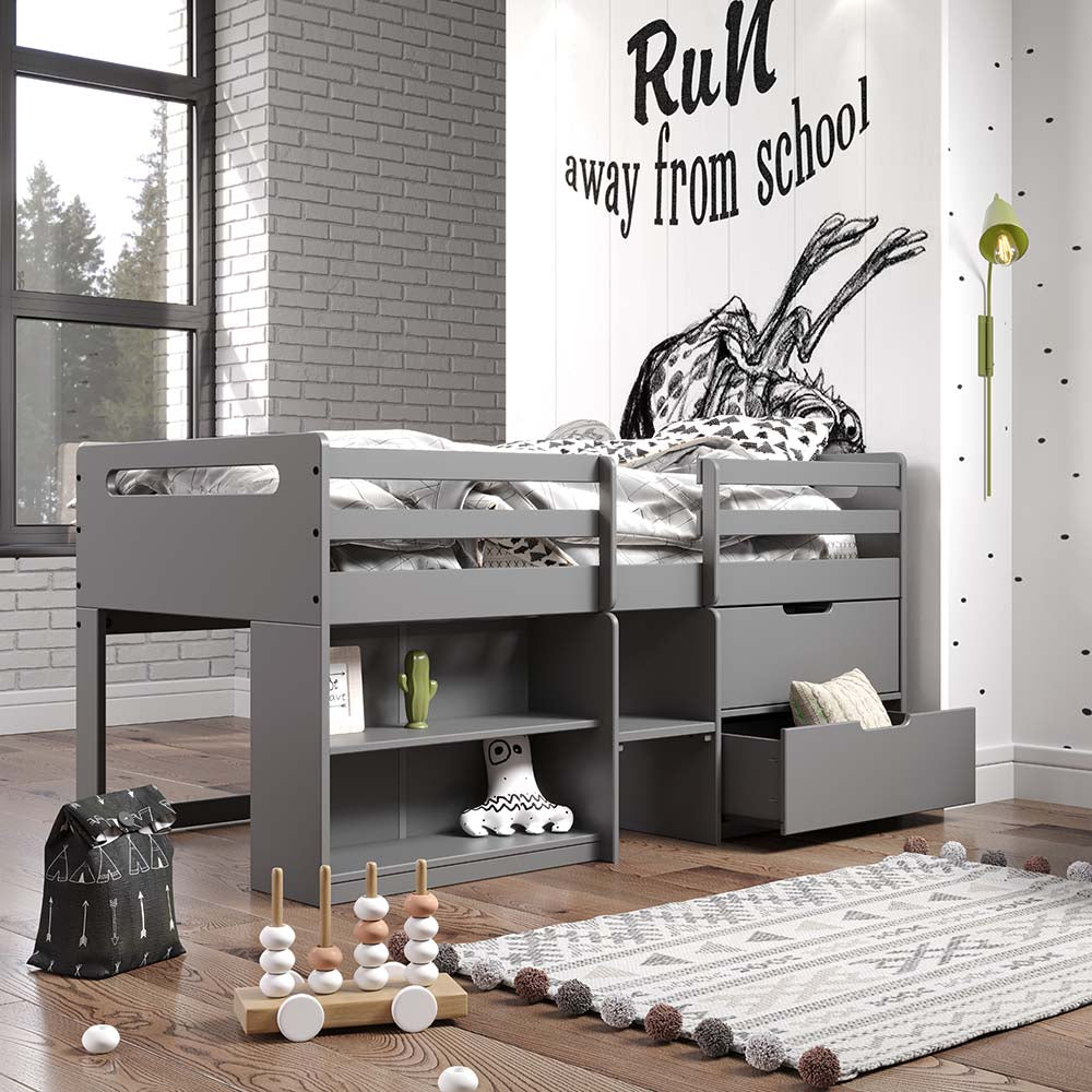 Fabiana Twin Loft Bed W/Storage