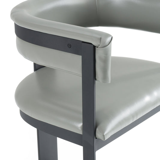 Modrest Boswell - Modern Grey Faux Leather + Black Counter Chair