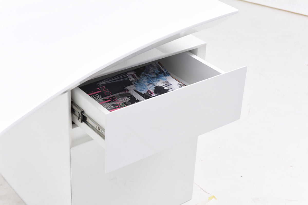 Modrest Stanford Modern White Office Desk