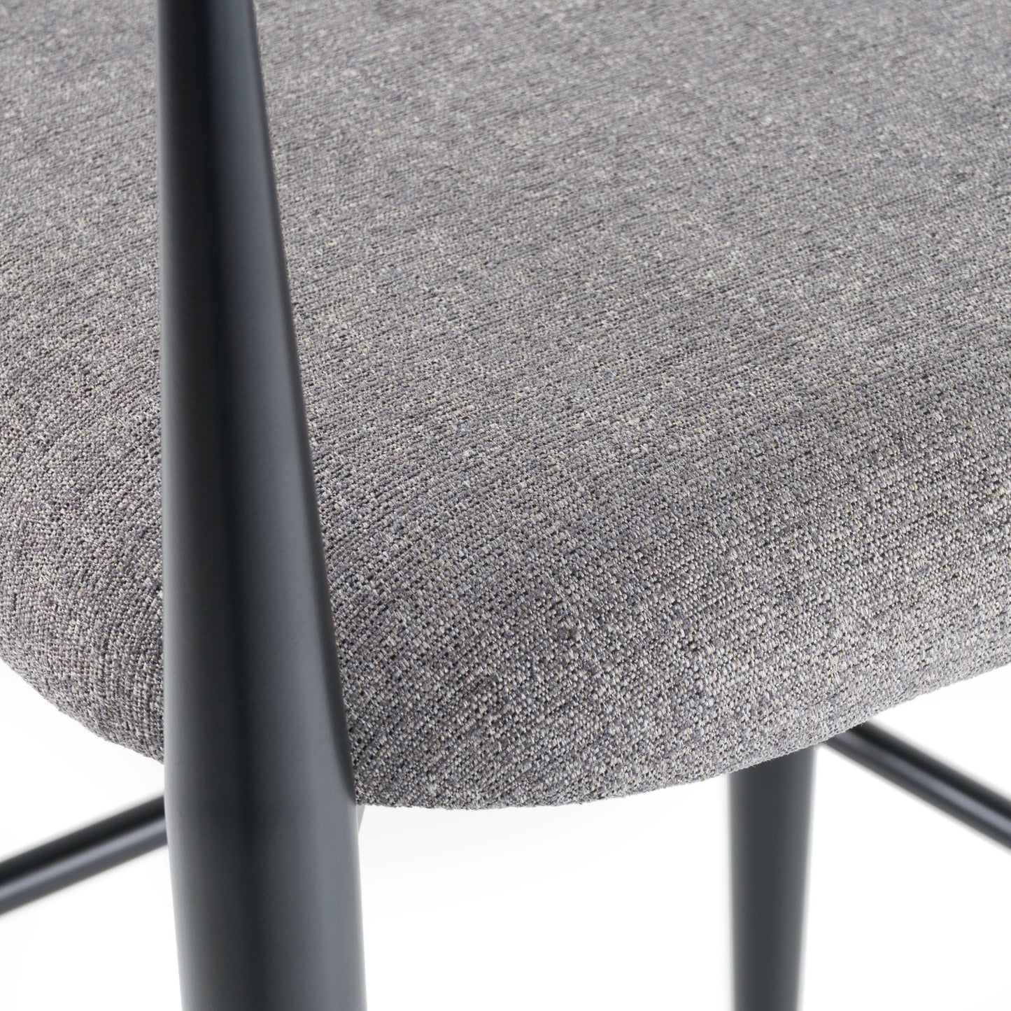 Modrest Buchtel - Mid-Century Modern Medium Grey + Gold Arm + Black Bar Chair