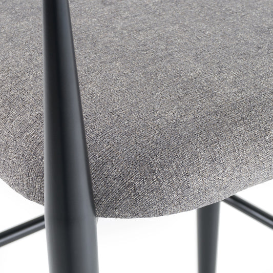 Modrest Buchtel - Mid-Century Modern Medium Grey + Gold Arm + Black Bar Chair