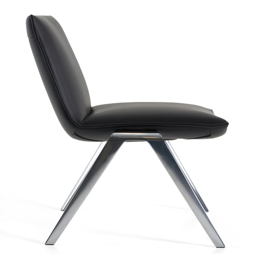 Modrest Cedric - Modern Black Vegan Leather Accent Chair