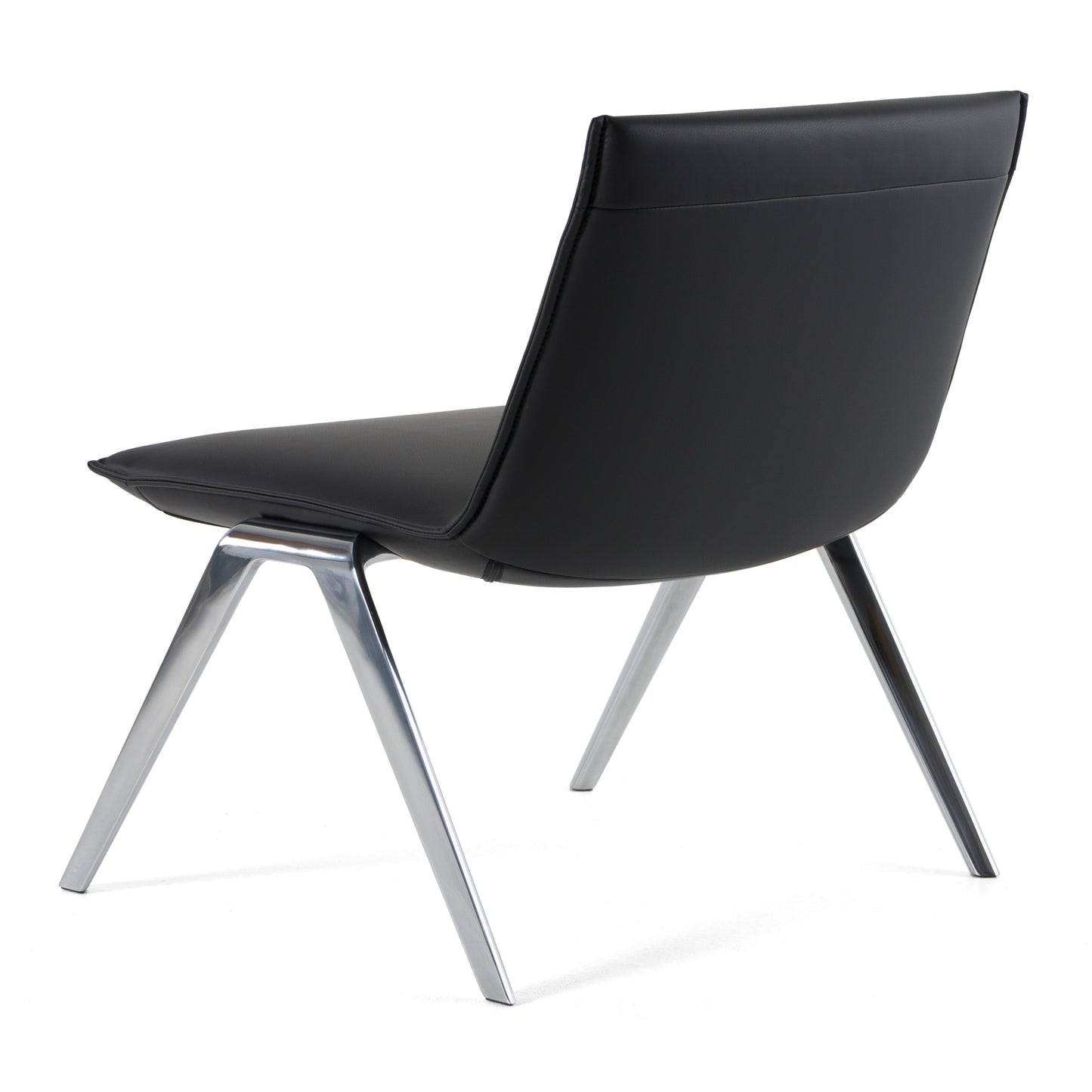 Modrest Cedric - Modern Black Vegan Leather Accent Chair