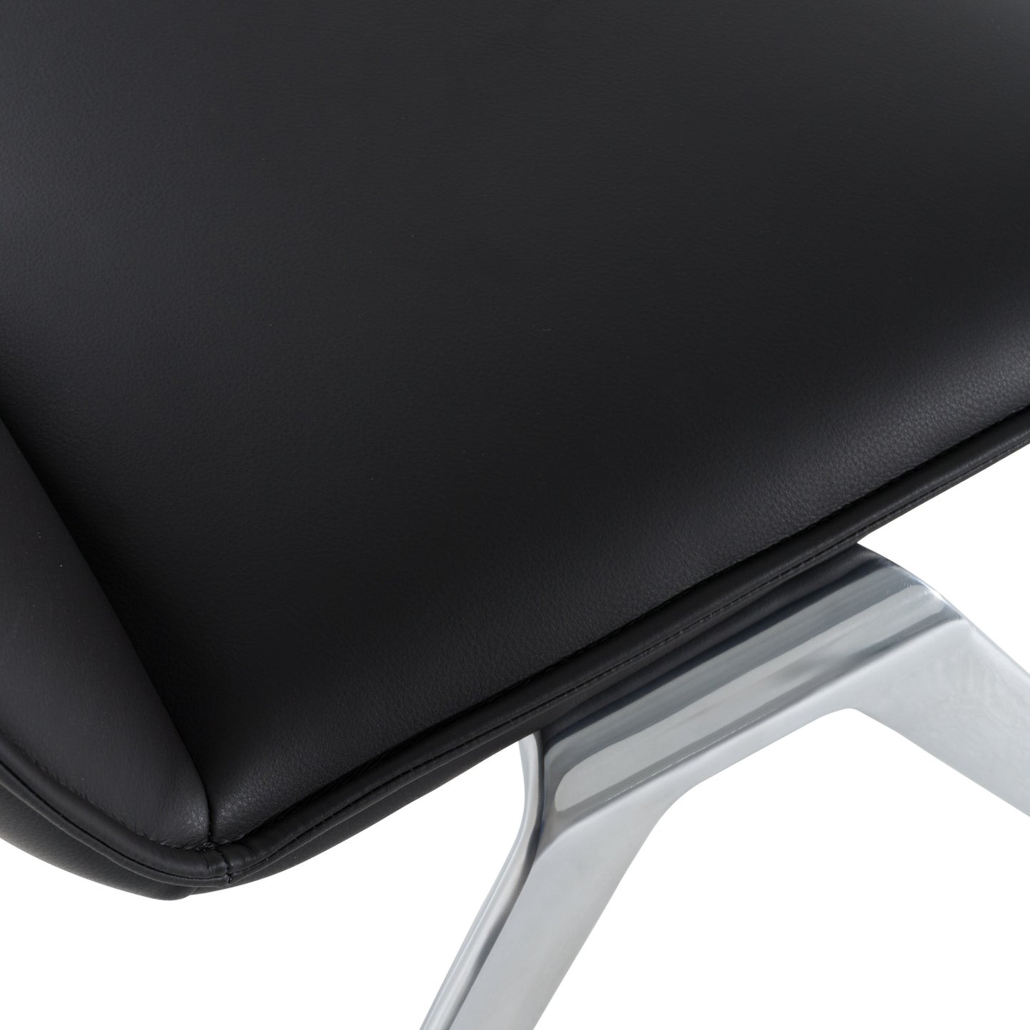 Modrest Cedric - Modern Black Vegan Leather Accent Chair