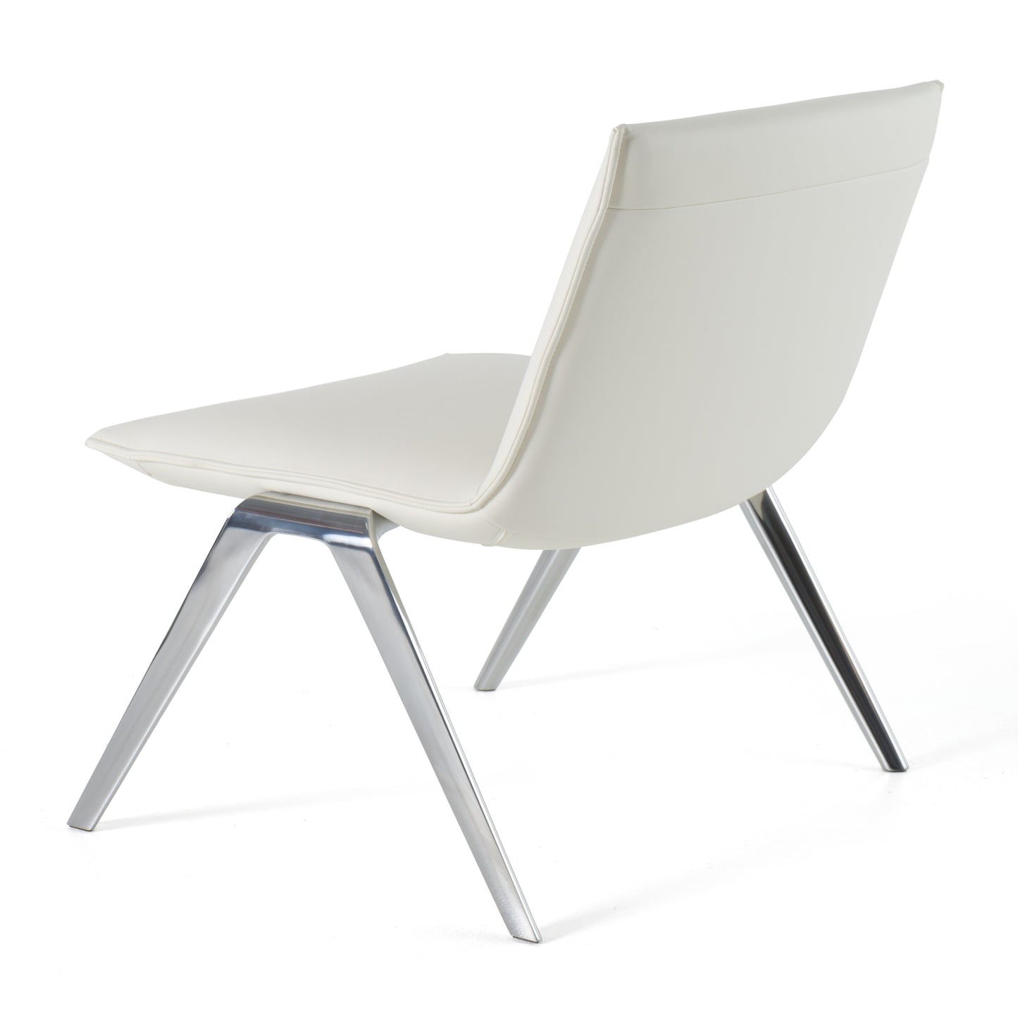 Modrest Cedric - Modern White Vegan Leather Accent Chair