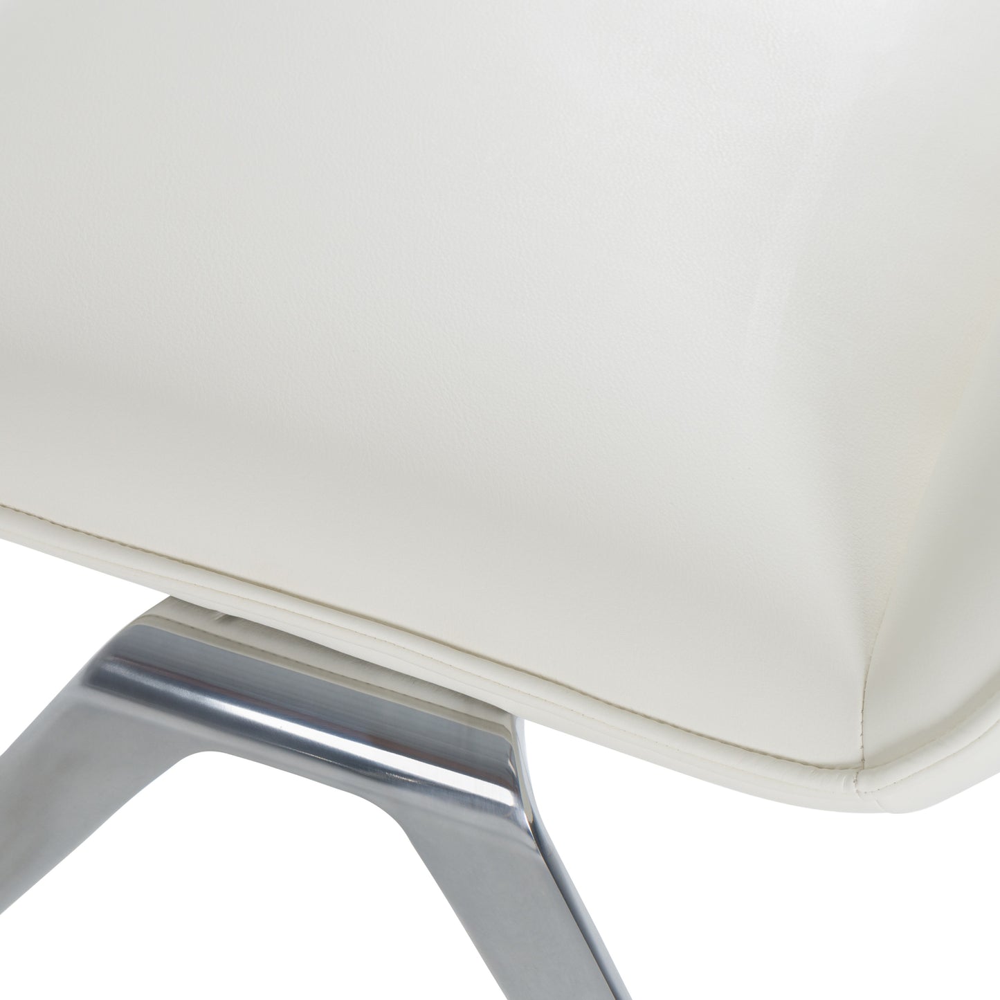 Modrest Cedric - Modern White Vegan Leather Accent Chair