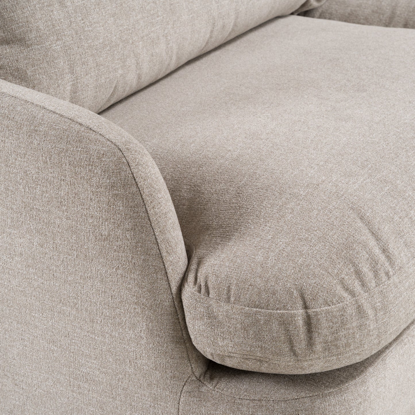 Divani Casa Chantry - Modern Grey Sand Fabric Sectional Sofa
