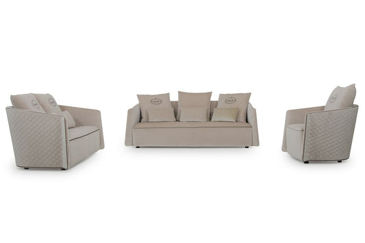 A&X Talin Modern Beige Fabric Sofa Set